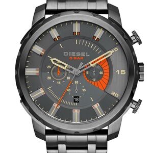 Diesel Gunmetal Diesel Stronghold Chronograph Watch Mens
